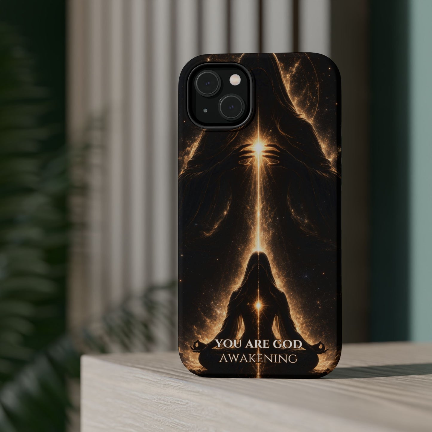 Spiritual Galaxy Phone Case — "You Are God Awakening" Magnetic Impact‑Resistant Case