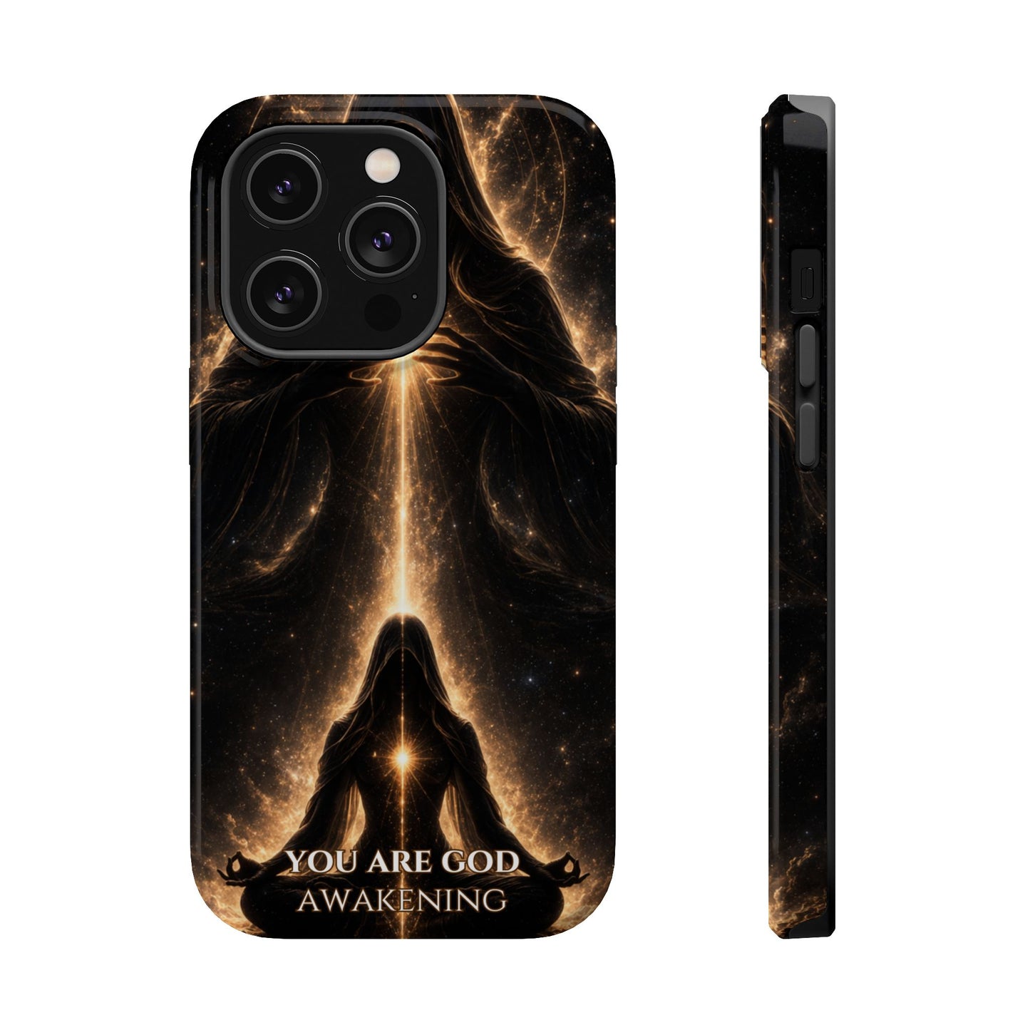 Spiritual Galaxy Phone Case — "You Are God Awakening" Magnetic Impact‑Resistant Case