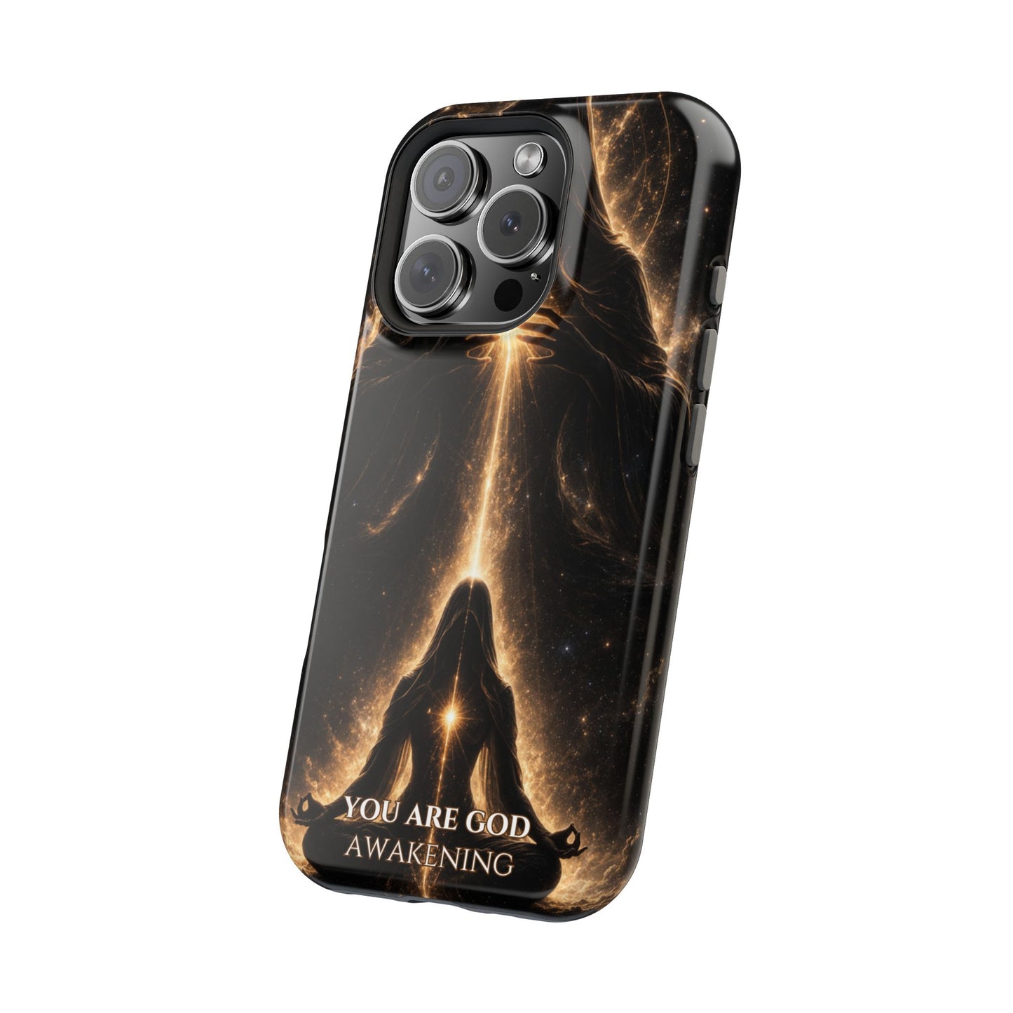 Spiritual Galaxy Phone Case — "You Are God Awakening" Magnetic Impact‑Resistant Case