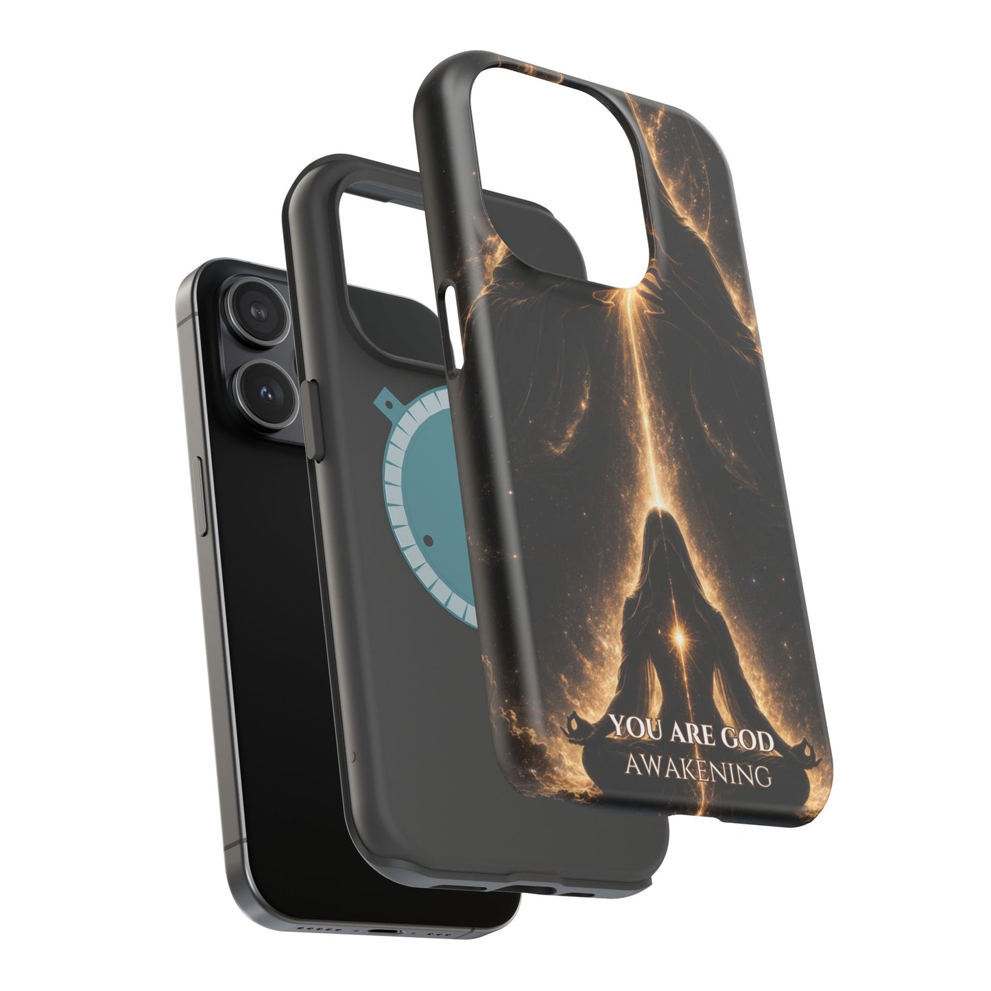 Spiritual Galaxy Phone Case — "You Are God Awakening" Magnetic Impact‑Resistant Case