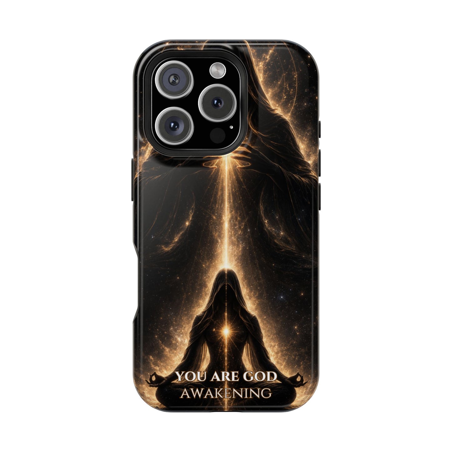 Spiritual Galaxy Phone Case — "You Are God Awakening" Magnetic Impact‑Resistant Case