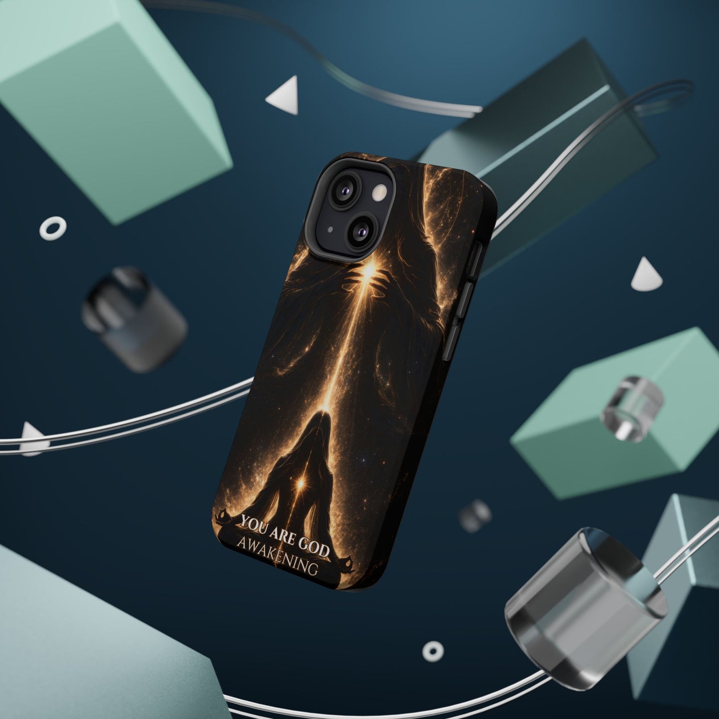 Spiritual Galaxy Phone Case — "You Are God Awakening" Magnetic Impact‑Resistant Case