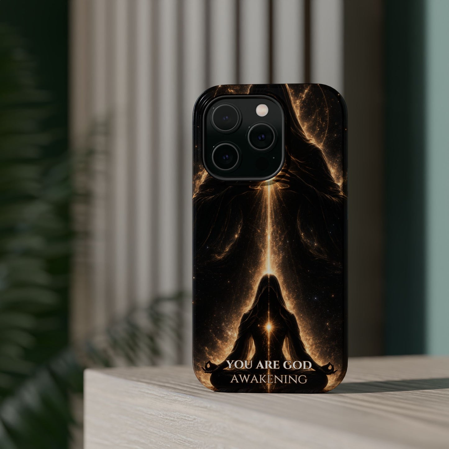 Spiritual Galaxy Phone Case — "You Are God Awakening" Magnetic Impact‑Resistant Case