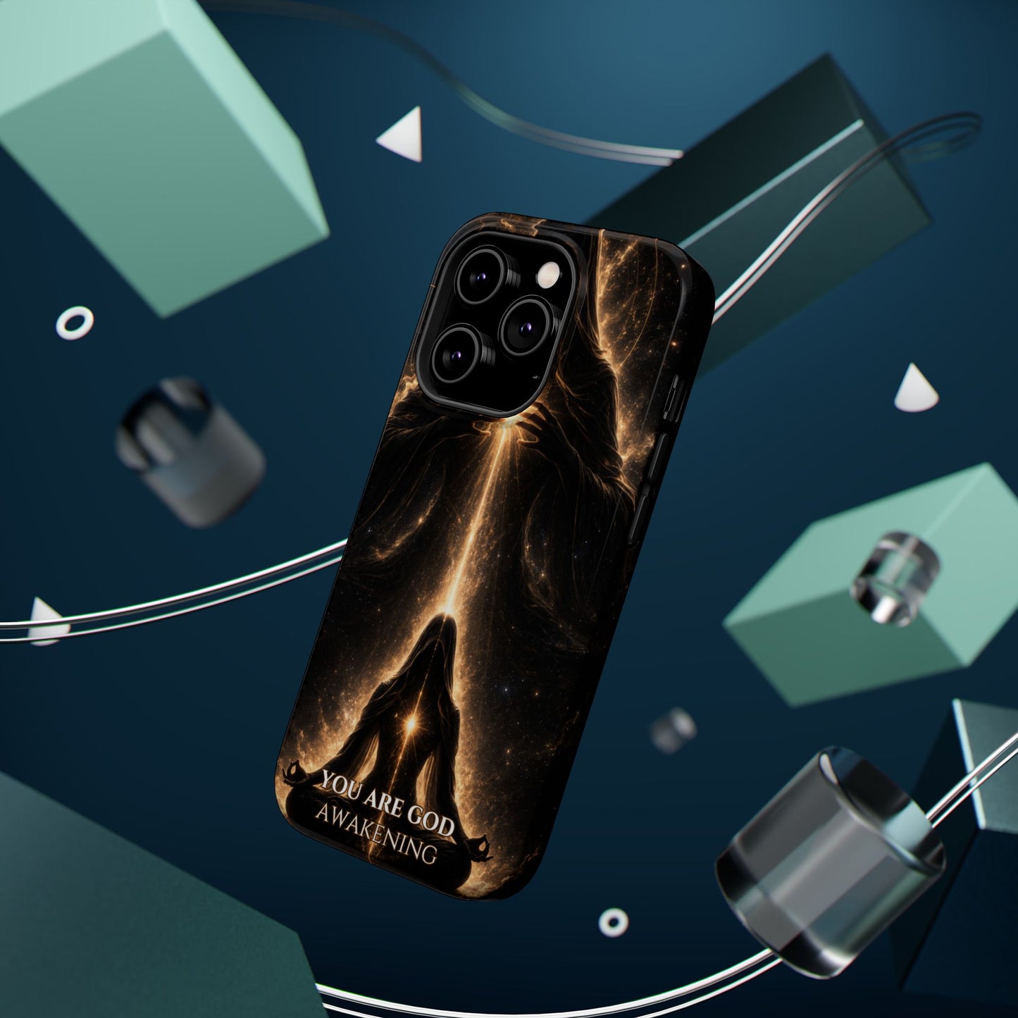 Spiritual Galaxy Phone Case — "You Are God Awakening" Magnetic Impact‑Resistant Case