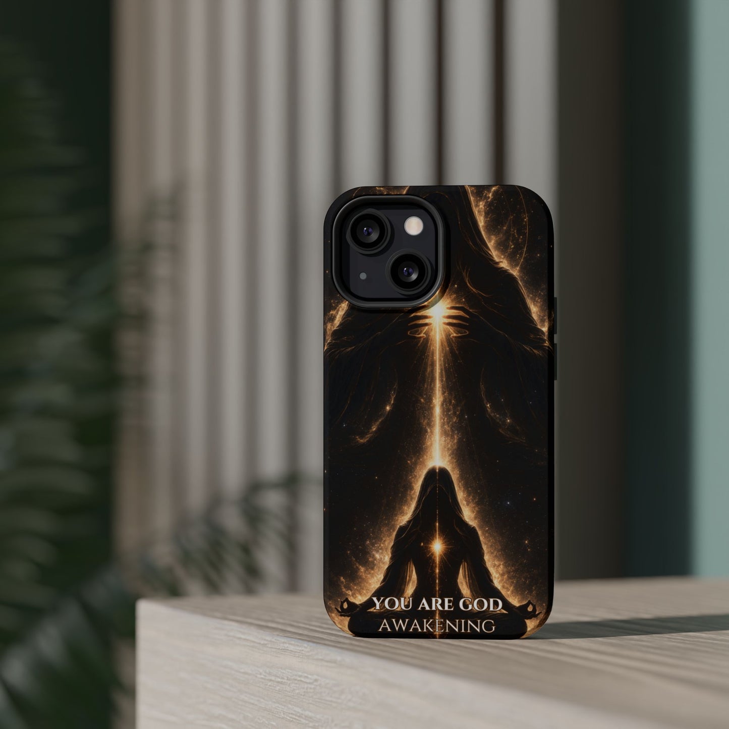 Spiritual Galaxy Phone Case — "You Are God Awakening" Magnetic Impact‑Resistant Case