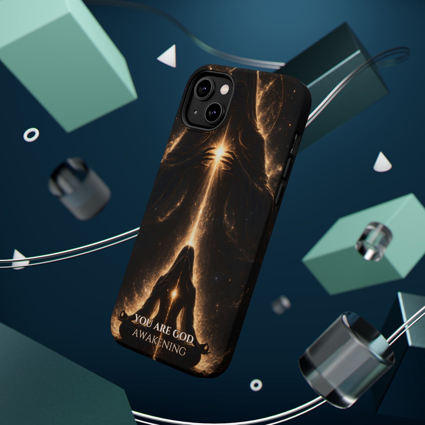 Spiritual Galaxy Phone Case — "You Are God Awakening" Magnetic Impact‑Resistant Case