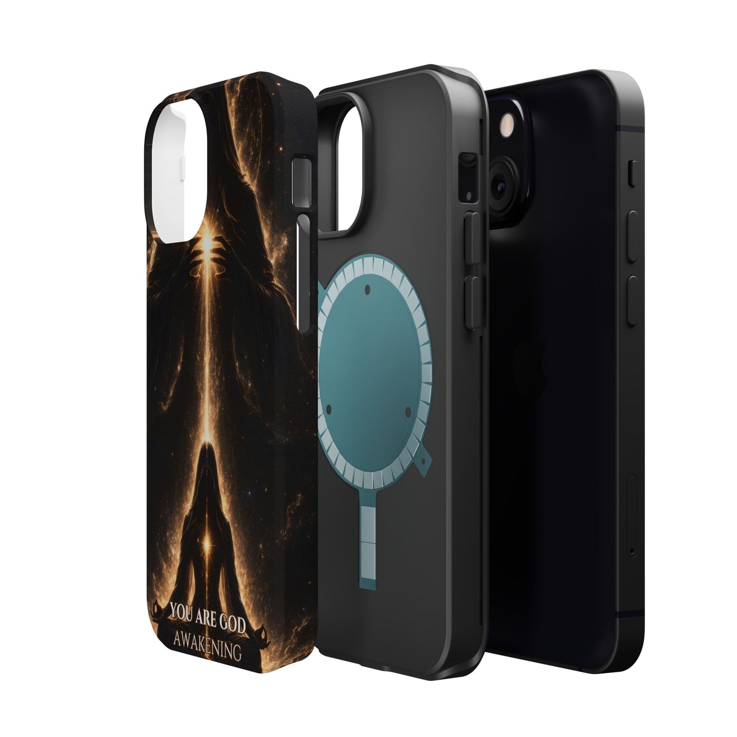Spiritual Galaxy Phone Case — "You Are God Awakening" Magnetic Impact‑Resistant Case
