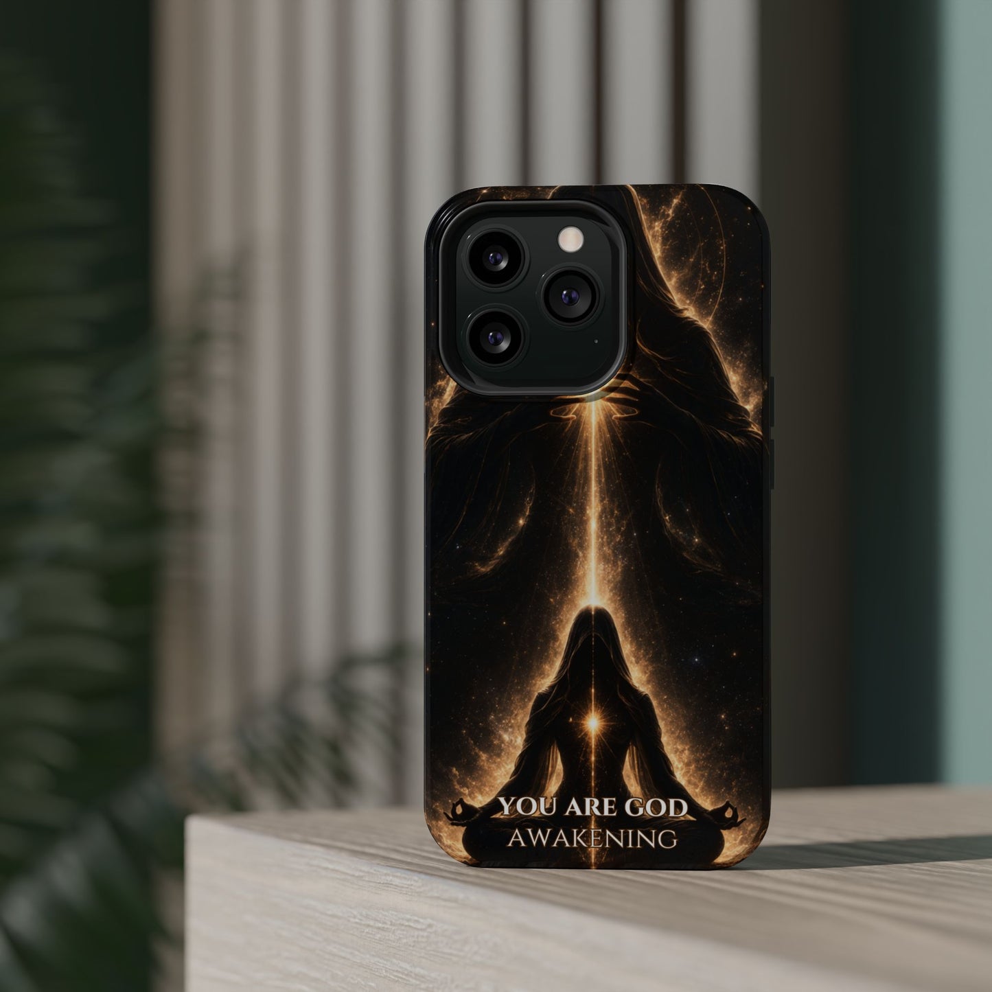Spiritual Galaxy Phone Case — "You Are God Awakening" Magnetic Impact‑Resistant Case