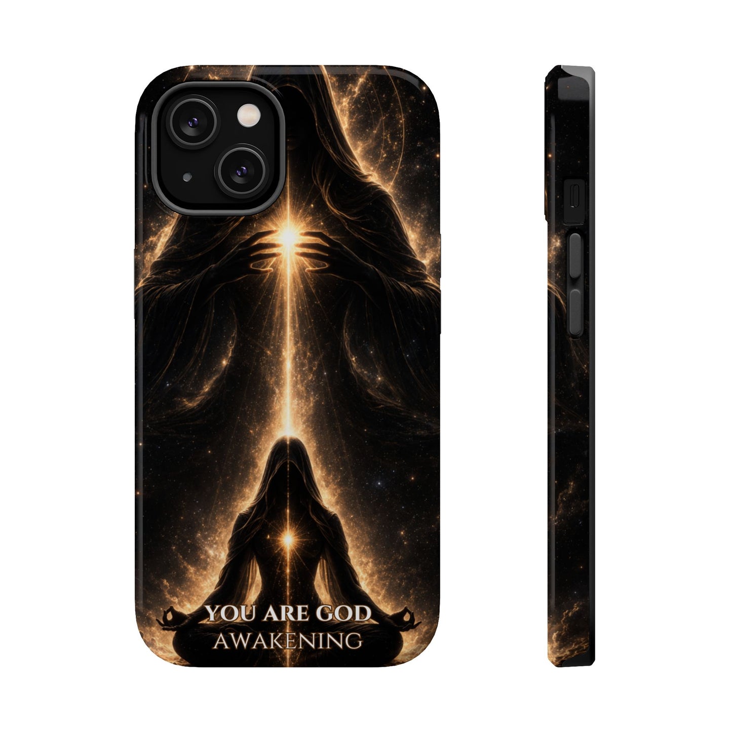 Spiritual Galaxy Phone Case — "You Are God Awakening" Magnetic Impact‑Resistant Case