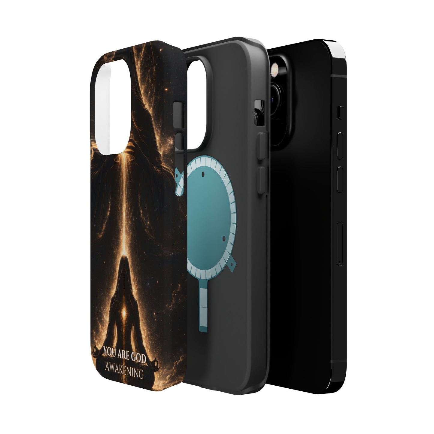 Spiritual Galaxy Phone Case — "You Are God Awakening" Magnetic Impact‑Resistant Case