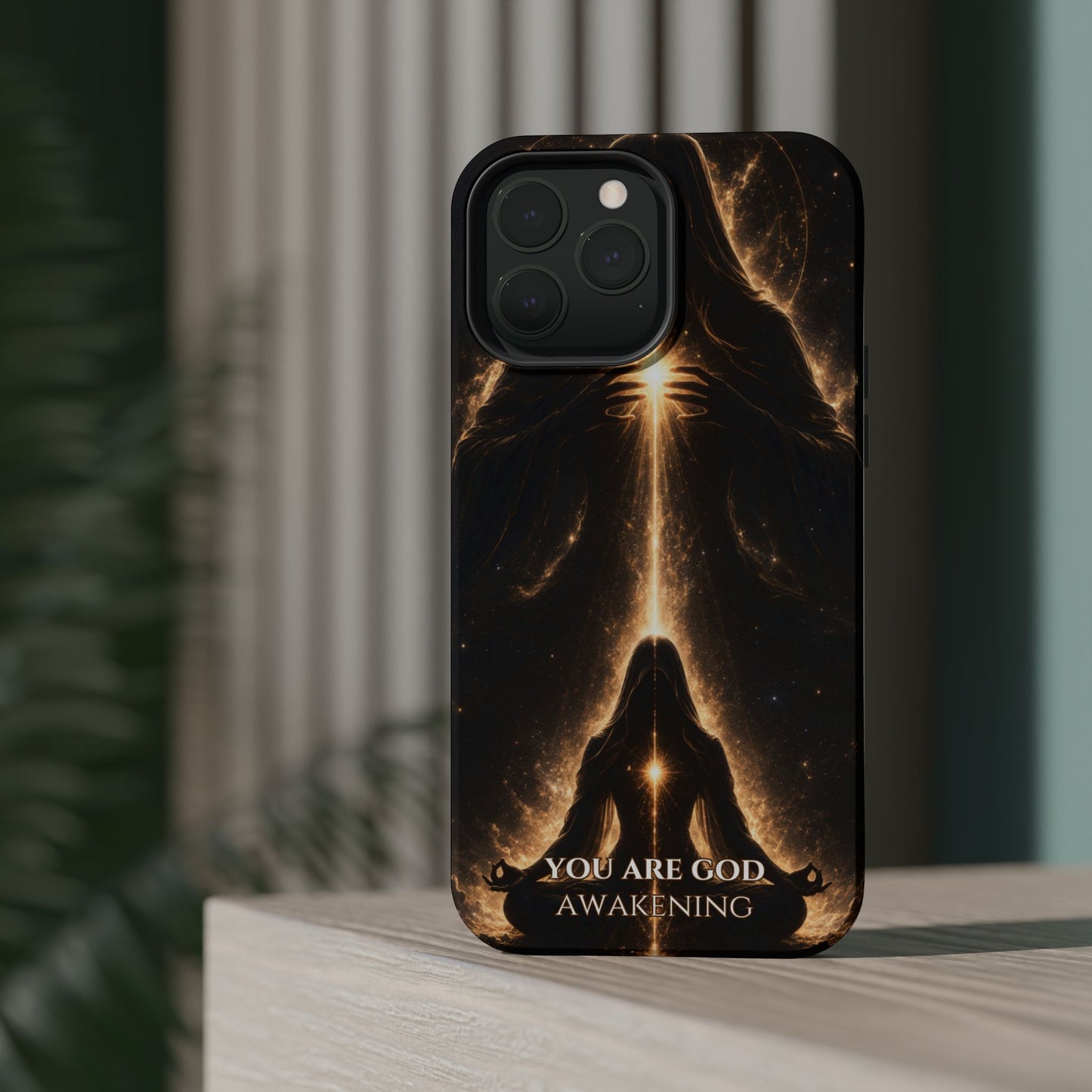 Spiritual Galaxy Phone Case — "You Are God Awakening" Magnetic Impact‑Resistant Case