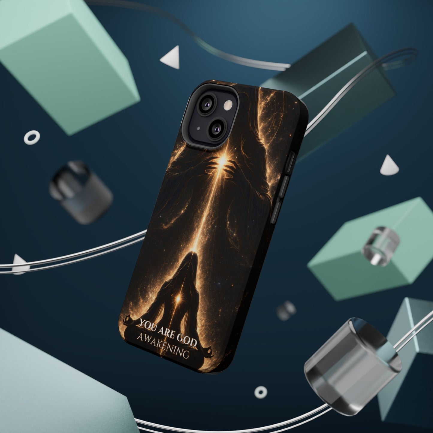 Spiritual Galaxy Phone Case — "You Are God Awakening" Magnetic Impact‑Resistant Case