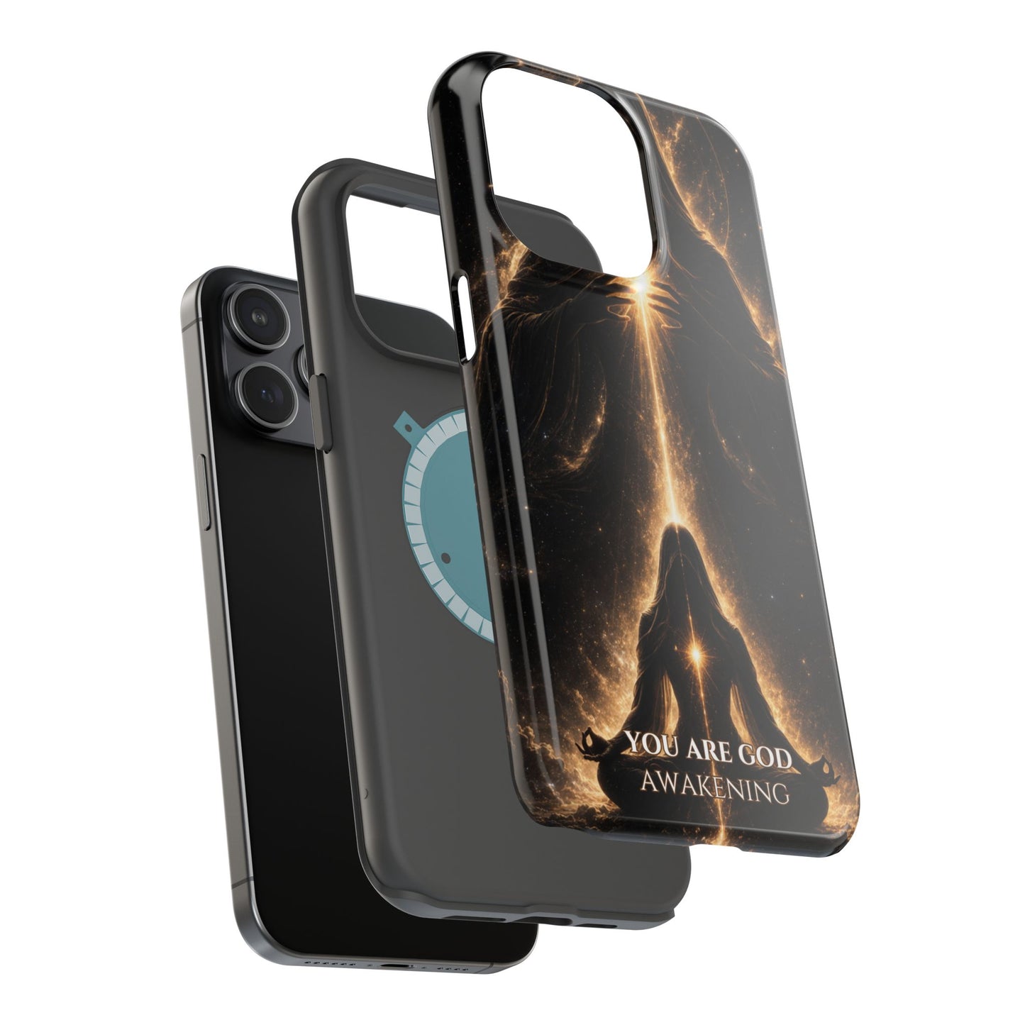 Spiritual Galaxy Phone Case — "You Are God Awakening" Magnetic Impact‑Resistant Case
