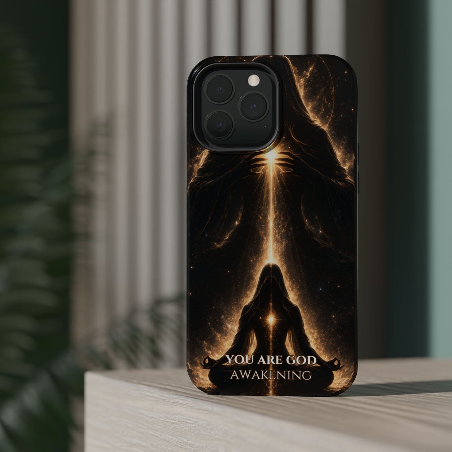 Spiritual Galaxy Phone Case — "You Are God Awakening" Magnetic Impact‑Resistant Case